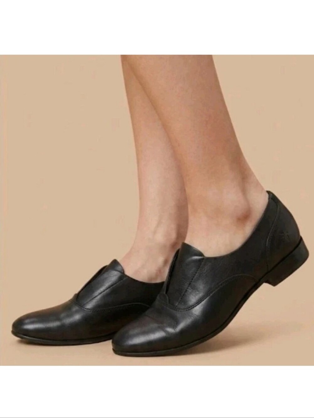 Frye Women's Jillian Black Leather Slip Oxford Slip-On Shoes! 7.5 Excellent